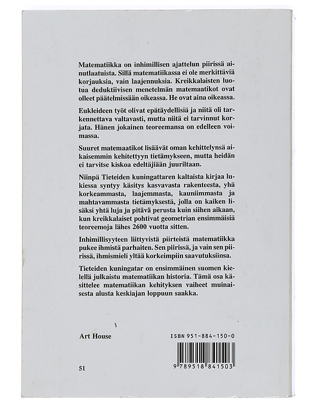 Tieteiden kuningatar : matematiikan historia, osa 1, 2. uudistettu laitos - Boyer, Carl B. - Tietokirjat ja oppaat - 10105447482 - 1