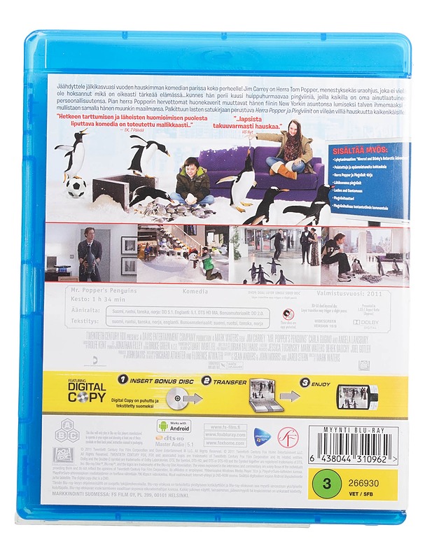 Herra Popper Ja Pingviinit - Blu-Ray - Blu-ray-levyt - 10105447538 - 1
