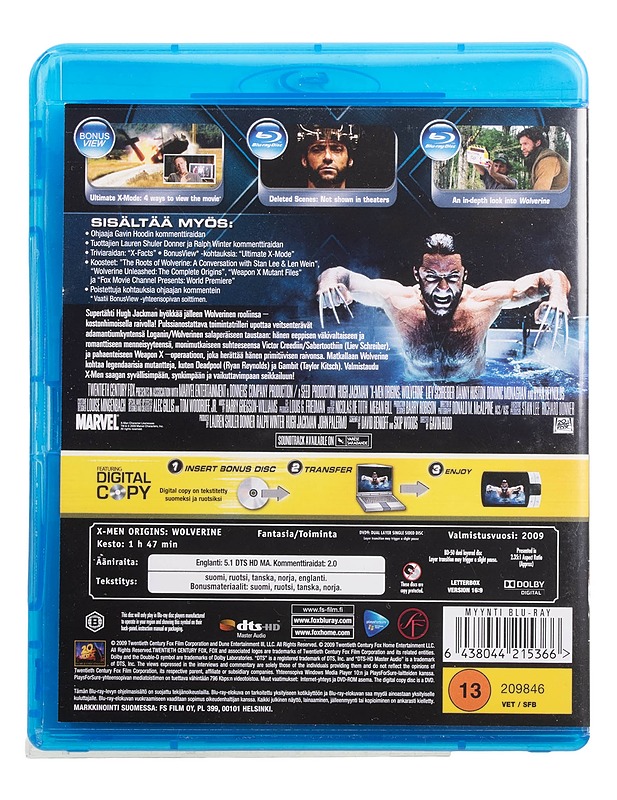 X-Men origins: Wolverine - Blu-Ray - Blu-ray-levyt - 10105447559 - 1