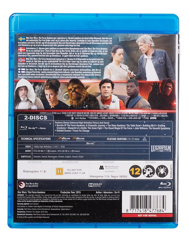 Star Wars: The Force Awakens - Blu-Ray - Blu-ray-levyt - 10105447730 - 1