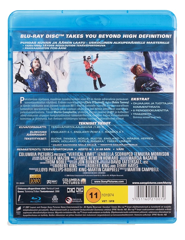 vertical limit - blu-ray - Blu-ray-levyt - 10105447745 - 1