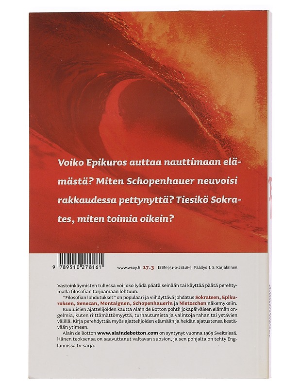 Filosofian lohdutukset - De Botton, Alain - Tietokirjat ja oppaat - 10105447747 - 1