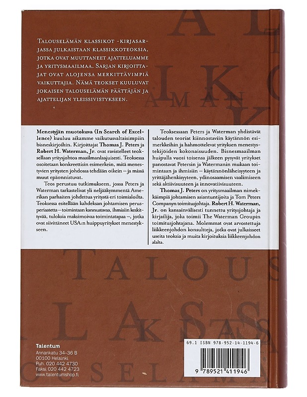 Menestyjän muotokuva - Peters, Thomas J. - Tietokirjat ja oppaat - 10105447753 - 1