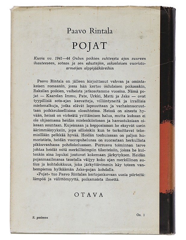 Pojat - Rintala, Paavo - Romaanit ja novellit - 10105447762 - 1