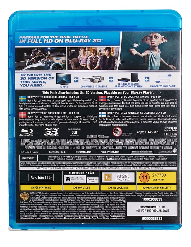 Harry Potter And The Deathly hallows  part 1 - Blu-ray  - Blu-ray-levyt - 10105447773 - 1