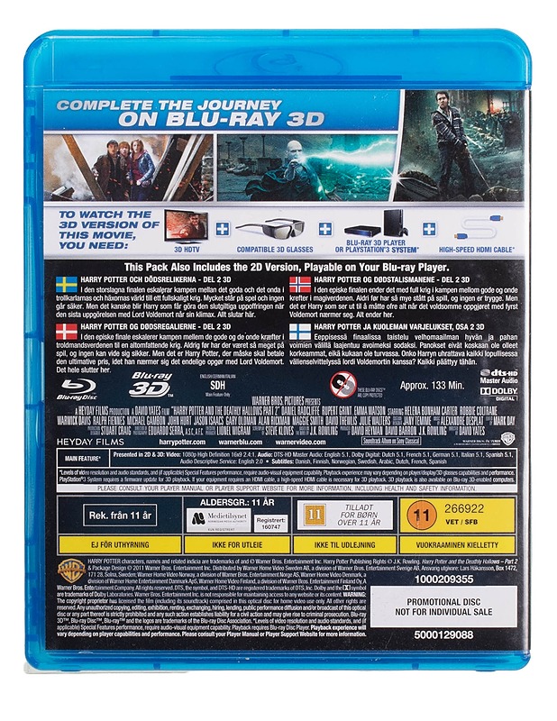 Harry Potter Ja Kuoleman Varjelukset osa 2 - Blu-ray + DVD - Blu-ray-levyt - 10105447794 - 1