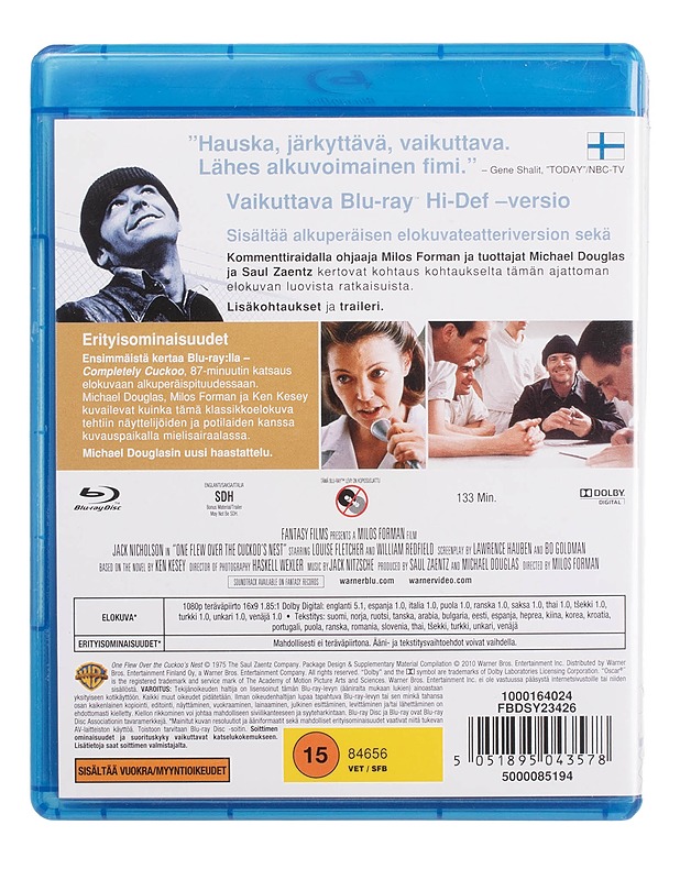 Yksi lensi yli käenpesän - Blu-Ray - Blu-ray-levyt - 10105447818 - 1