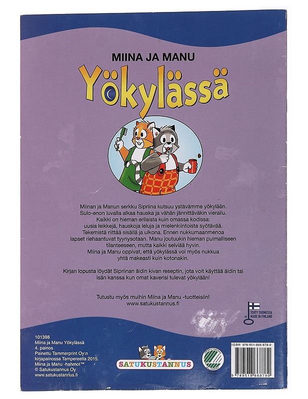 Miina ja Manu yökylässä - Koivisto, Jari - Lastenkirjat - 10105447888 - 1