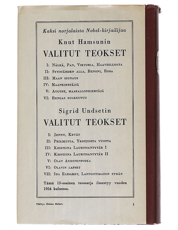 Knut Hamsun, valitut teokset II : Syystähden alla, Benoni-Rosa - Romaanit ja novellit - 10105447892 - 1