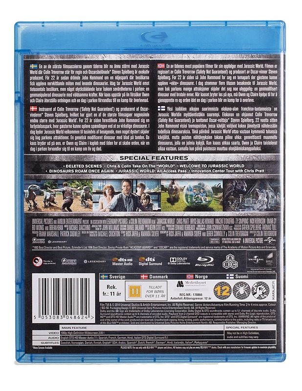 Jurassic World - Blu-Ray - Blu-ray-levyt - 10105447921 - 1