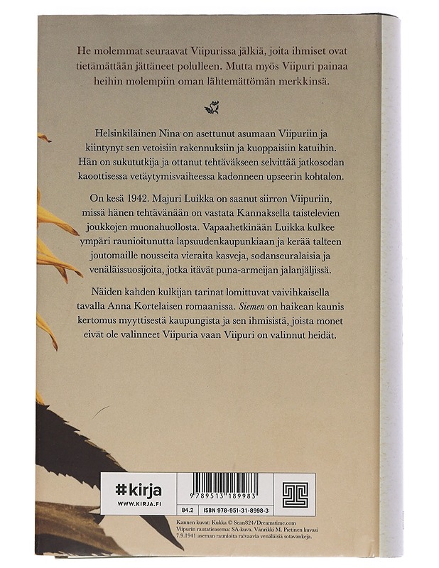 Siemen : romaani - Anna Kortelainen - Romaanit ja novellit - 10105447954 - 1