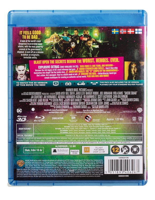 Suicide squad 3D - Blu-ray - Blu-ray-levyt - 10105447981 - 1