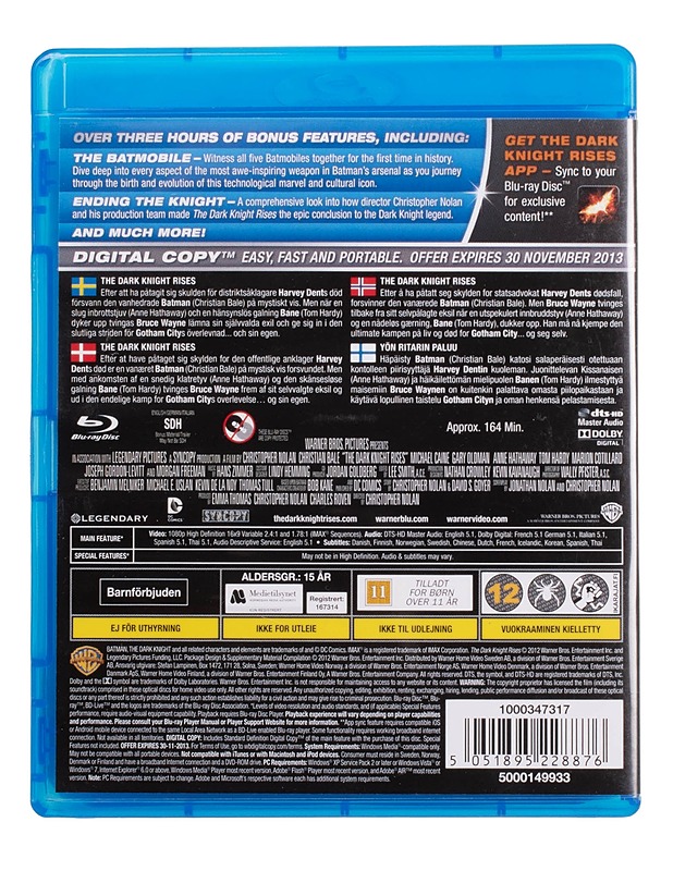 The Dark Knight Rises - Blu-Ray - Blu-ray-levyt - 10105447989 - 1