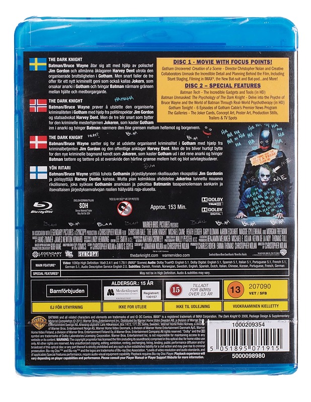 The Dark Knight - Blu-Ray - Blu-ray-levyt - 10105448004 - 1