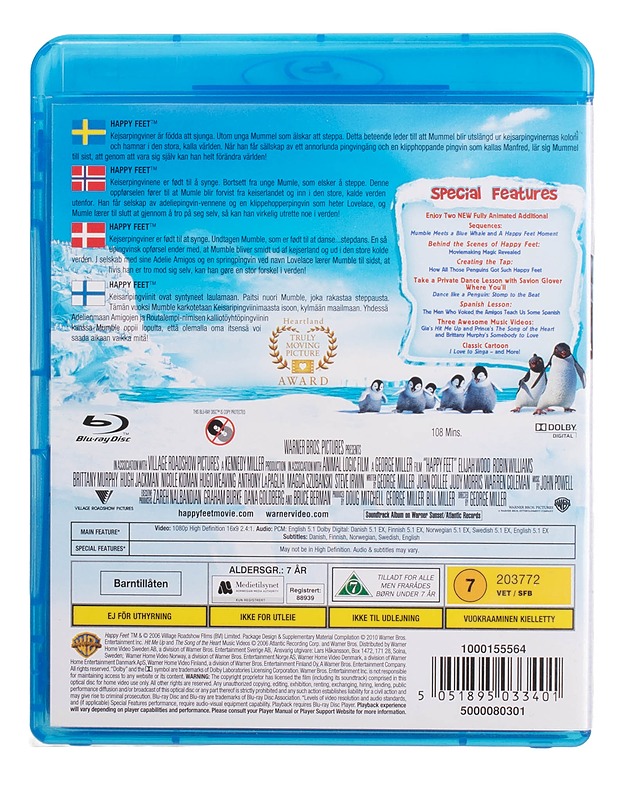 Happy Feet - Blu-ray - Blu-ray-levyt - 10105448012 - 1