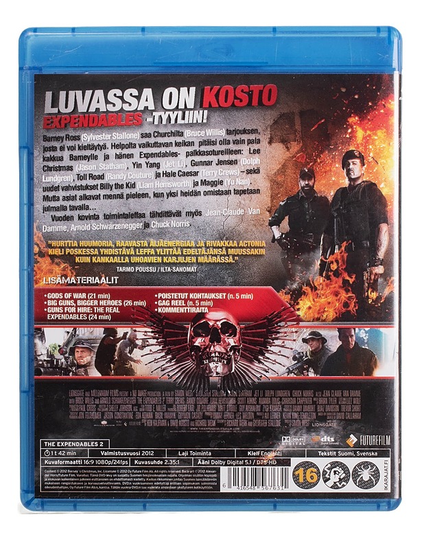 The Expendables 2 - Blu-Ray - Blu-ray-levyt - 10105448040 - 1
