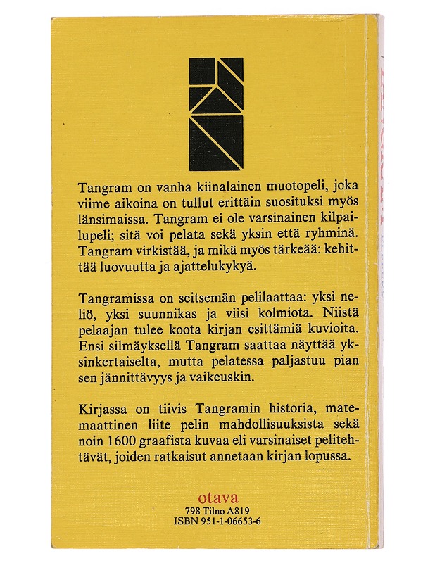 Tangram : Vanha kiinalainen muotopeli - Elffers, Joost - Tietokirjat ja oppaat - 10105448044 - 1