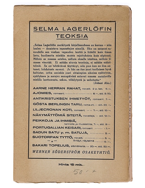 Tarinoita - Lagerlöf, Selma - Romaanit ja novellit - 10105448081 - 1