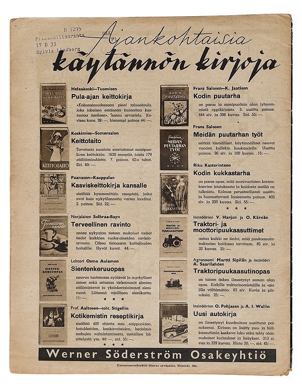 Suomen Kuvalehti N:o 29 1941 - Lehdet - 10105448130 - 1