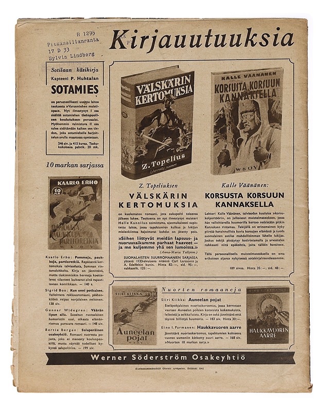 Suomen Kuvalehti N:o 43 1941 - Lehdet - 10105448137 - 1