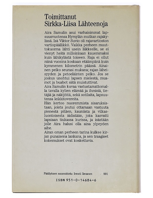 Soturi ja sunnuntailapsi - Samulin, Aira - Elämäkerrat ja muistelmat - 10105448226 - 1