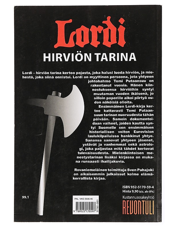 Lordi : hirviön tarina - Pahajoki, Sven - Elämäkerrat ja muistelmat - 10105448245 - 1