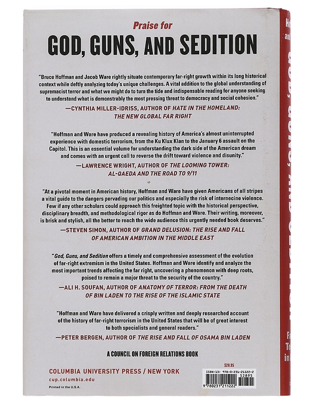 God, Guns and Sedition: Far Right Terrorism in America - Hoffman, Bruce - Tietokirjat ja oppaat - 10105448249 - 1