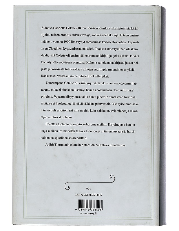 Colette : intohimon salaisuudet - Thurman, Judith - Elämäkerrat ja muistelmat - 10105448256 - 1