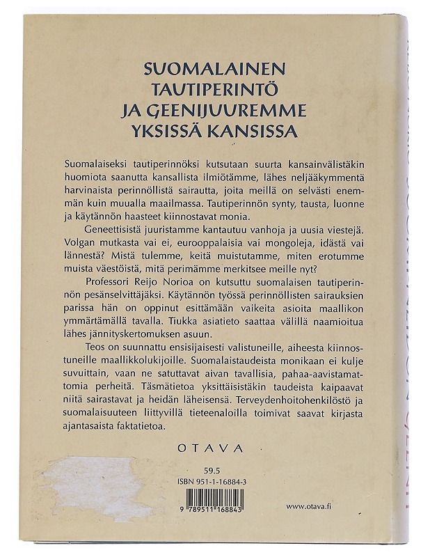 Suomi-neidon geenit : tautiperinnön takana juurillemme johtamassa - Norio, Reijo - Tietokirjat ja oppaat - 10105448265 - 1