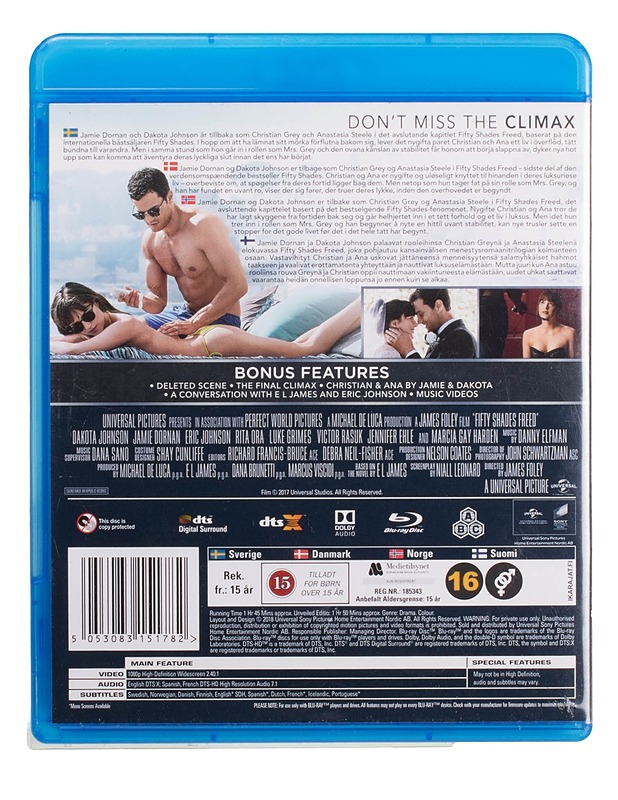 Fifty shades freed - Blu-Ray - Blu-ray-levyt - 10105448272 - 1