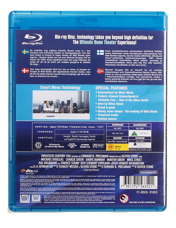 Wall Street - blu-ray - Blu-ray-levyt - 10105448294 - 1