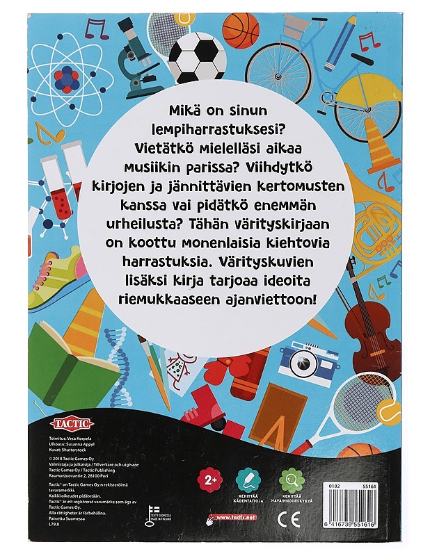 Monenmoisia harrastuksia Värityskirja - Lastenkirjat - 10105448312 - 1