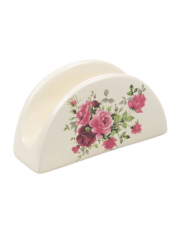 Keraaminen servettiteline ruusukuviolla - Muut astiat - 10105448393 - 0