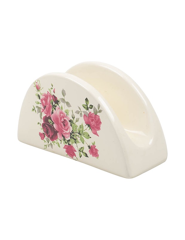 Keraaminen servettiteline ruusukuviolla - Muut astiat - 10105448393 - 1