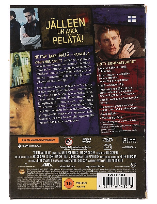 Supernatural Toinen tuotantokausi - DVD - Blu-ray-levyt - 10105448397 - 1