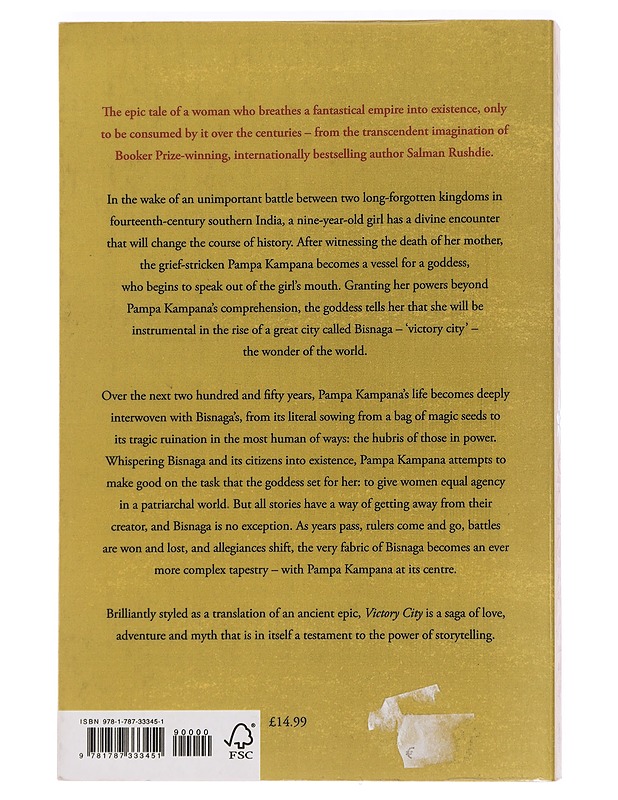Victory city - Salman Rushdie - Romaanit ja novellit - 10105448407 - 1
