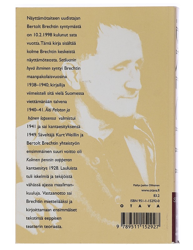 Setsuanin hyvä ihminen ja muita näytelmiä - Bertolt Brecht - Romaanit ja novellit - 10105448412 - 1