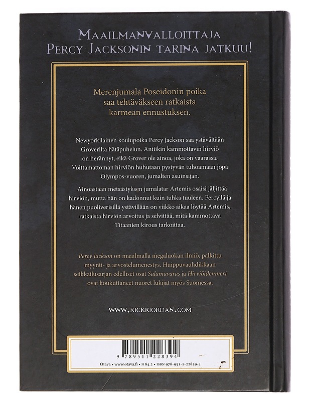 Titaanien kirous - Riordan, Rick - Fantasia- ja scifi - 10105448429 - 1