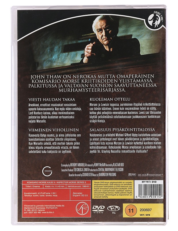 Komisario Morse, kausi 3 - DVD - Blu-ray-levyt - 10105448438 - 1