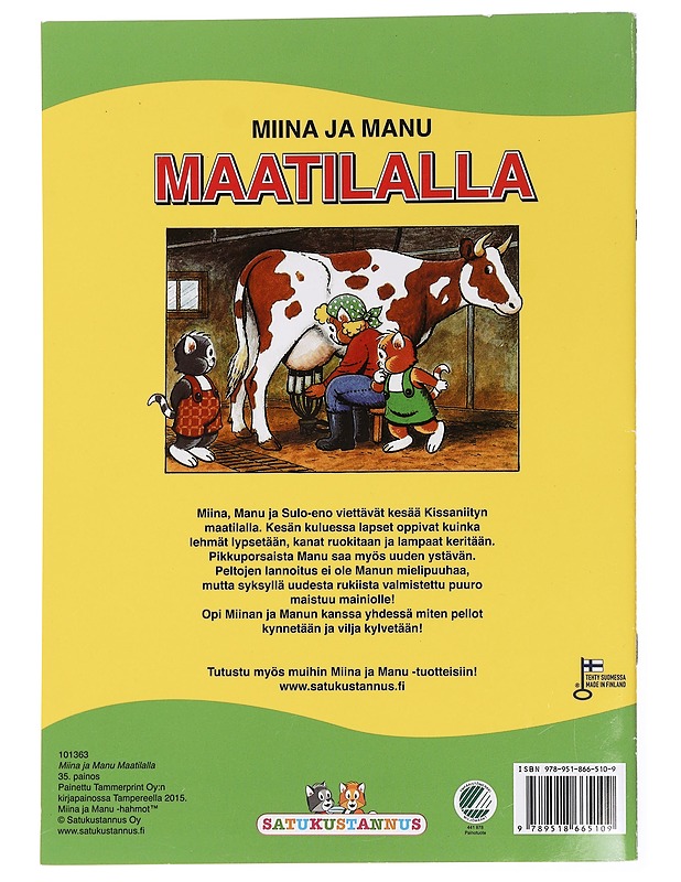 Miina ja Manu maatilalla - Teutori - Lastenkirjat - 10105448505 - 1