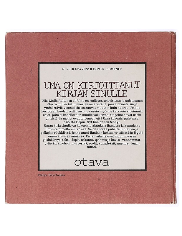 UMAN KIRJA SINULLE - AALTONEN, ULLA-MAIJA - Tietokirjat ja oppaat - 10105448574 - 1