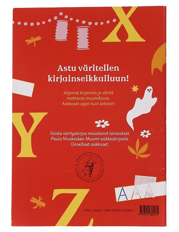 Onnelliset aakkoset - värityskirja : Värityskirja - Jansson, Tove - Lastenkirjat - 10105448606 - 1