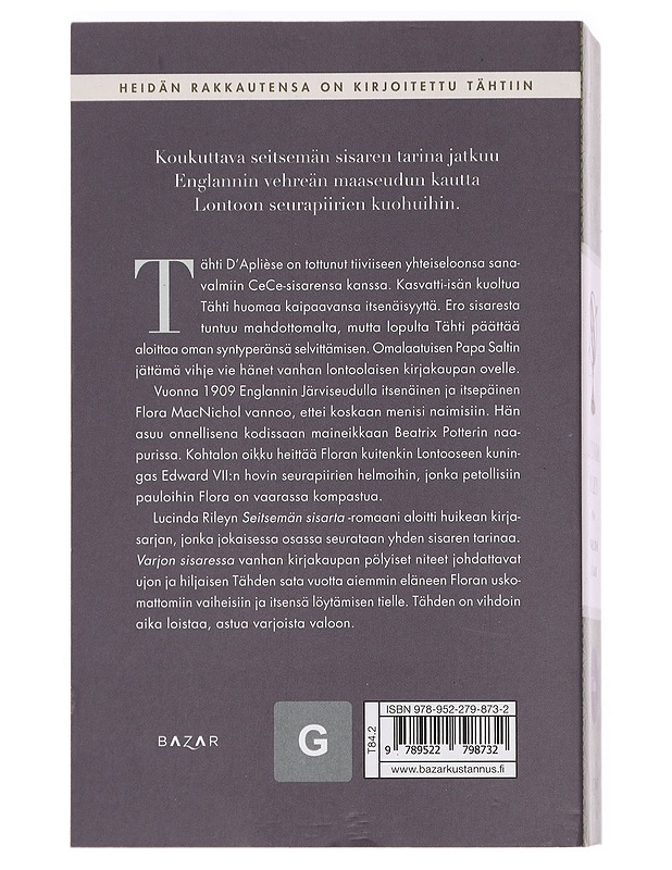 Varjon sisar : tähden tarina - Riley, Lucinda - Romaanit ja novellit - 10105448609 - 1