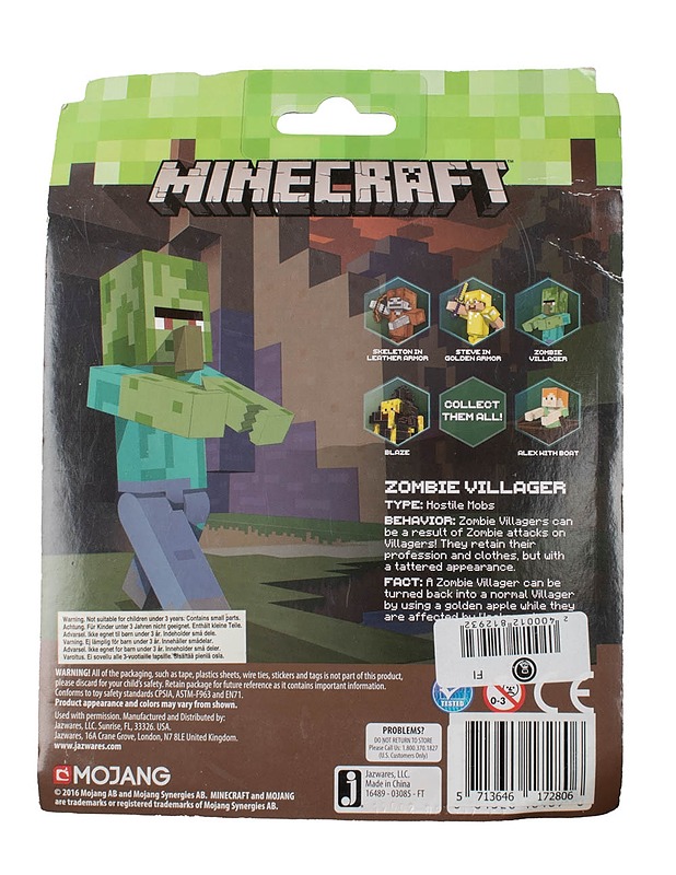 JAZWARES Zombie Villager toimintahahmo - Lasten lelut - 10105448639 - 1
