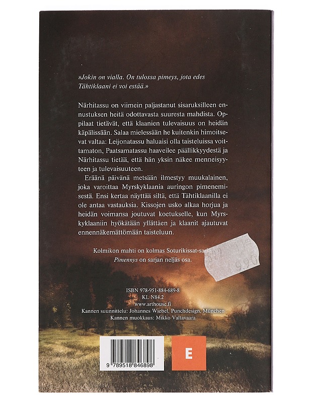 Soturikissat : Pimennys - Hunter, Erin - Fantasia- ja scifi - 10105448642 - 1