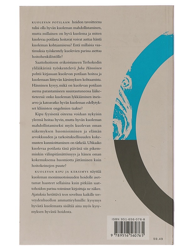 Kuolevan kipu ja kärsimys - Juha Hänninen - Tietokirjat ja oppaat - 10105448713 - 1