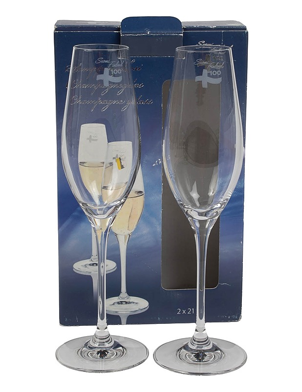 Suomi 100 samppanjalasit, 2 kpl - Lasit - 10105448742 - 0