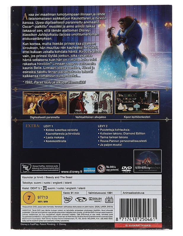 Kaunotar Ja Hirviö - DVD - DVD-elokuvat - 10105448837 - 1