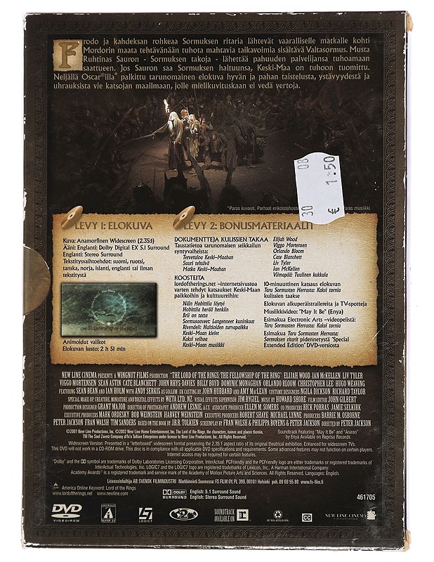 Taru sormusten herrasta: Sormuksen ritarit - DVD - DVD-elokuvat - 10105448929 - 1