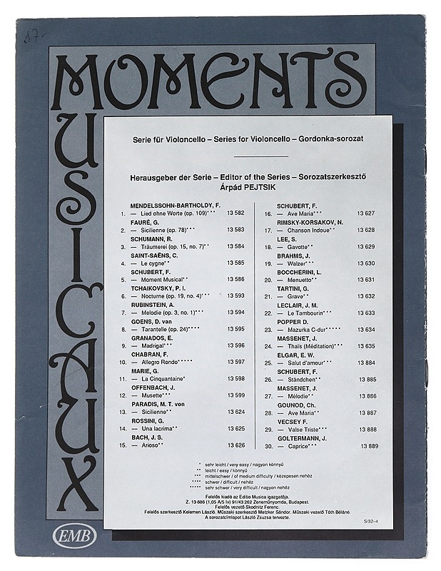 Massenet melodie-elegie (op.10, no.5) pour violoncelle et piano - Massenet, Jules - Taide- ja kulttuurikirjat - 10105448935 - 1